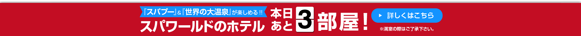 「スパプー」＆「世界の大温泉」が楽しめるホテル　詳しくはこちら