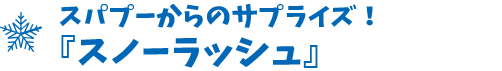 スパプーからのサプライズ！『スノーラッシュ』