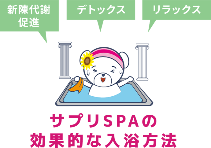 新陳代謝促進 デトックス リラックス サプリSPAの効果的な入浴方法