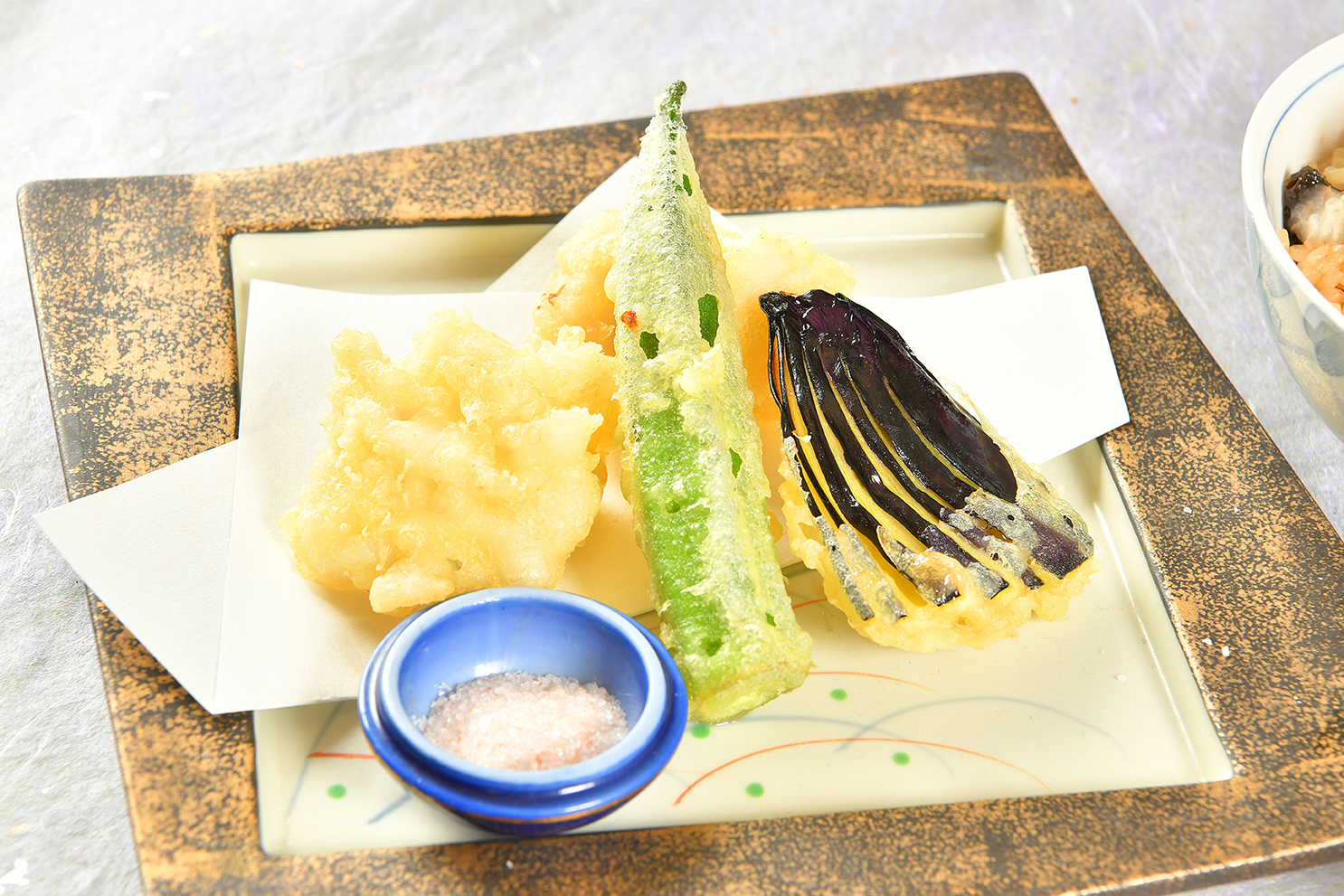 鱧と夏野菜の天ぷら